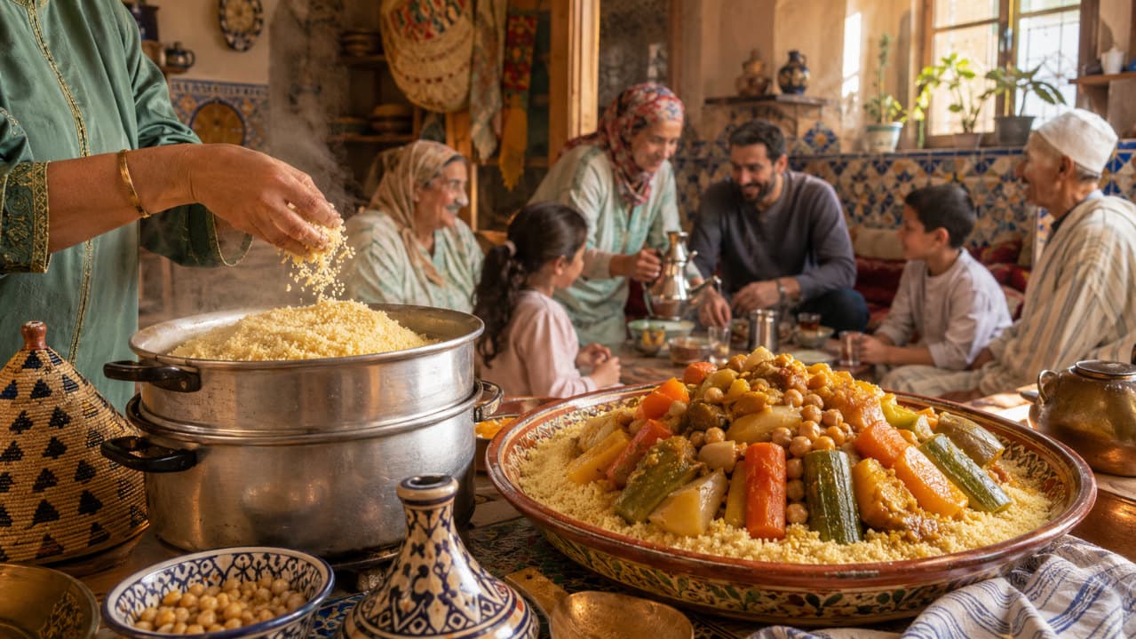 Couscous in Morocco: Friday in a Steaming Bowl